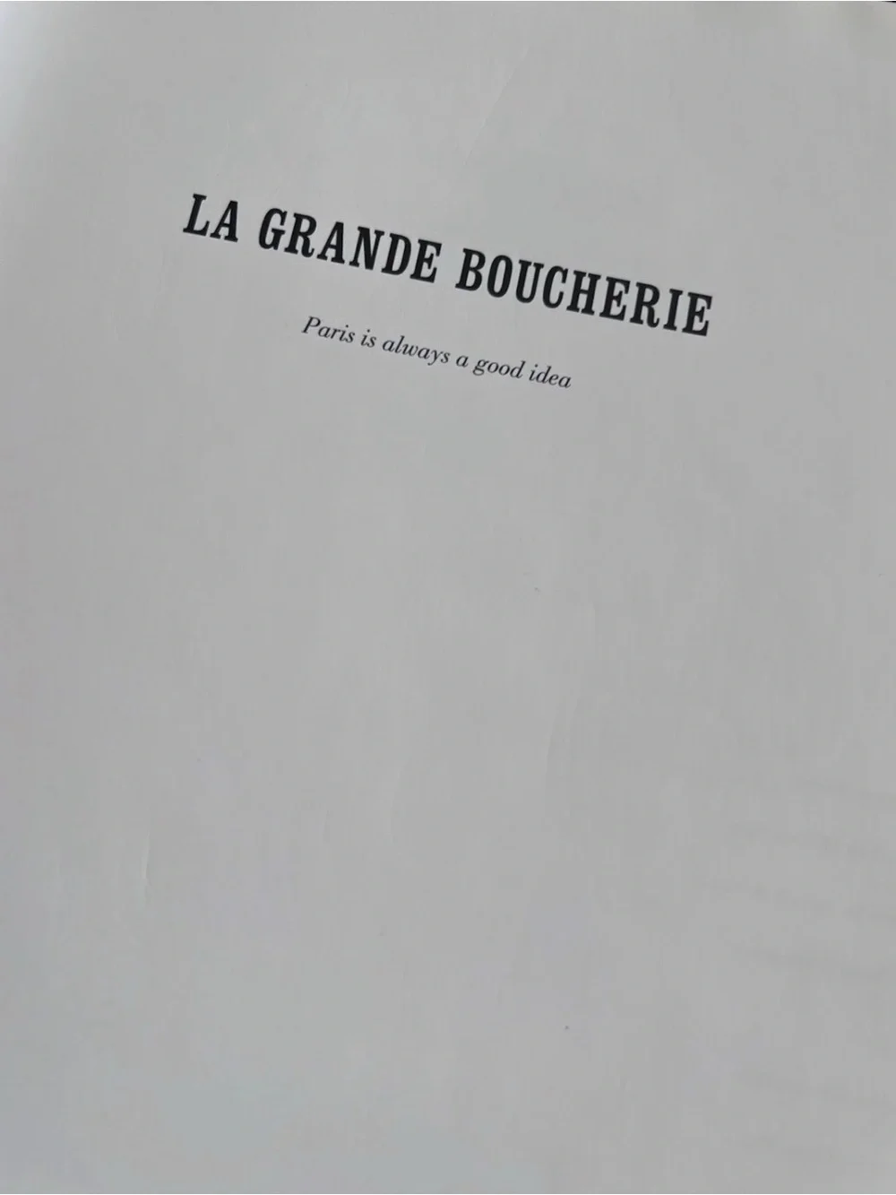La Grande Boucherie Illustrated Cookbook / Artful Cover